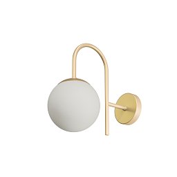 Obrázek pro produkt ANCHA 1 nástěnné skleněné svítidlo zlatá / bílá IP40 25W E27 - OSMONT