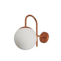Obrázek pro produkt ANCHA 2 nástěnné skleněné svítidlo terakota / bílá IP40 25W E27 - OSMONT