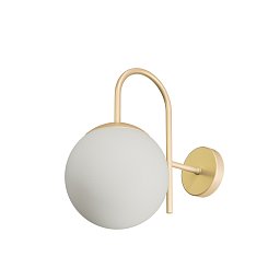 Obrázek pro produkt ANCHA 2 nástěnné skleněné svítidlo zlatá / bílá IP40 25W E27 - OSMONT