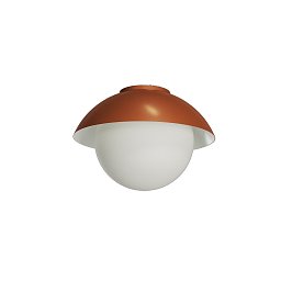 Obrázek pro produkt LUKIDA 2 stropní/nástěnné skleněné svítidlo terakota / bílá IP65 25W E27 - OSMONT