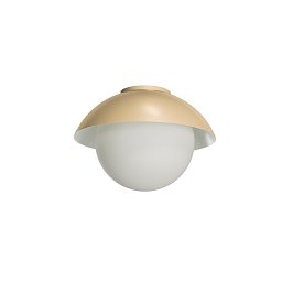 Obrázek pro produkt LUKIDA 2 stropní/nástěnné skleněné svítidlo zlatá / bílá IP65 25W E27 - OSMONT
