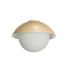 Obrázek pro produkt LUKIDA 3 stropní/nástěnné skleněné svítidlo zlatá / bílá IP65 40W E27 - OSMONT