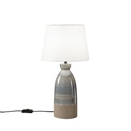Obrázek pro produkt Stolní lampa Lume Navajo šedá 1xE27 25x49 cm - FANEUROPE