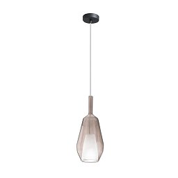 Obrázek pro produkt Závěsné skleněné svítidlo PIREX hnědé s kabelem a spojkou 16x38 cm - FANEUROPE