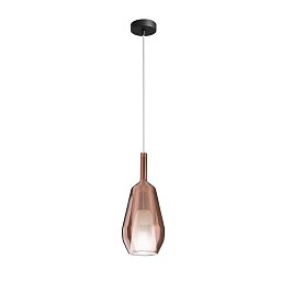 Obrázek pro produkt Závěsné skleněné svítidlo PIREX měděné s kabelem a spojkou 16x38 cm - FANEUROPE