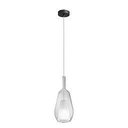 Obrázek pro produkt Závěsné skleněné svítidlo PIREX průhledné s kabelem a spojkou 16x38 cm - FANEUROPE