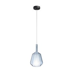 Obrázek pro produkt Závěsné skleněné svítidlo PIREX akvamarínové s kabelem a spojkou 18x31 cm - FANEUROPE