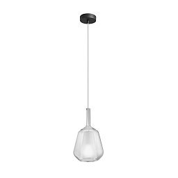 Obrázek pro produkt Závěsné svítidlo z čirého skla Pirex průhledné s kabelem a spojkou 18x31 cm - FANEUROPE