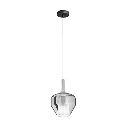 Obrázek pro produkt Závěsné svítidlo z kouřového (FUME) skla Pirex s kabelem a spojkou 20x30 cm - FANEUROPE