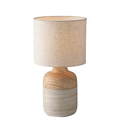 Obrázek pro produkt Stolní lampa WOODY dřevěná/slonová kost 1xE27 24x43 cm - FANEUROPE