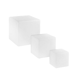 Obrázek pro produkt Nabíjecí venkovní svítidlo LED Geco, bílé, 4 W, 240 lm, RGBW, stmívatelné, IP65, vč. dálk. ovl., 40 x 40 x 40 cm - FANEUROPE