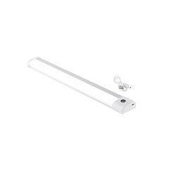 Obrázek pro produkt Nabíjecí podlinkové LED svítidlo BLAM, bílá/stříbrná hliník, LED 1,7 W, 150 lm, 3000 K, s IR senzorem, dobíjecí - FANEUROPE