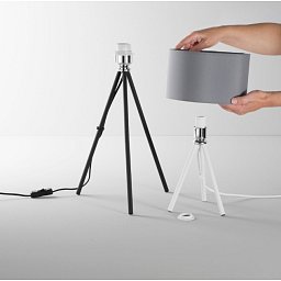 Obrázek pro produkt Základna stolní lampy – základna Marilyn, bílá, 1 x E27, výška 42,7 cm (velká, bez stínidla) - FANEUROPE