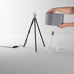 Obrázek pro produkt Základna stolní lampy – základna Marilyn, bílá, 1 x E14, výška 25 cm (malá, bez stínidla) - FANEUROPE