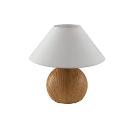Obrázek pro produkt Stolní lampa Lumetto Pino, dřevo/bílá, 1 x E14, 23 x 23 cm - FANEUROPE