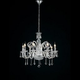 Obrázek pro produkt Závěsné svítidlo Cristallo, průhledné, 8 x E14, 70 x 135 cm - FANEUROPE
