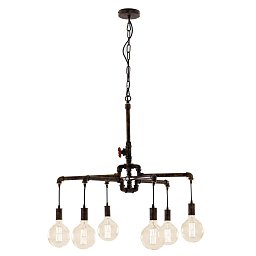 Obrázek pro produkt Závěsné svítidlo Amarcord, rezavé, 6 x E27, 71 x 146 cm - FANEUROPE