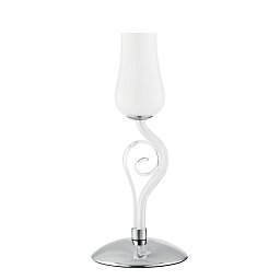 Obrázek pro produkt Stolní lampa Lume Angel, bílé/chrom, 1 x E14, 18 x 43 cm - FANEUROPE