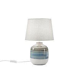 Obrázek pro produkt Stolní lampa Lume Apache, šedá/modrá, 1 x E27, 25 x 39 cm - FANEUROPE