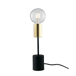 Obrázek pro produkt Stolní lampa Lume Axon, černé/zlaté, 1 x E27, 7,5 x 7,5 x 30 cm - FANEUROPE