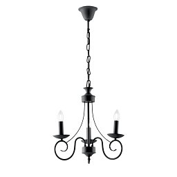 Obrázek pro produkt Závěsné svítidlo Beatrice, antracitové, 3 x E14, 37 x 120 cm - FANEUROPE