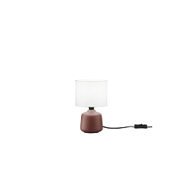 Obrázek pro produkt Stolní lampa Burano keramika, červená, 1xE14, pr. 14 x H 22 cm - FANEUROPE