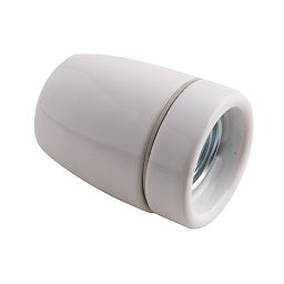 Obrázek pro produkt Příslušenství – porcelánová objímka Clay E27, bílá, 4,5 x 6 cm - FANEUROPE