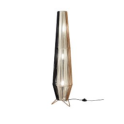 Obrázek pro produkt Stolní lampa Coconut černá+bílá+marrone, kov, 3xE27, 40 W; lampa pr. 25 x H 110 cm, konstrukce pr. 25 x H 120 cm - FANEUROPE
