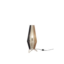 Obrázek pro produkt Stolní lampa Coconut černá+bílá+marrone, kov, 1xE27, 40 W; lampa pr. 25 x H 60 cm, konstrukce pr. 25 x H 70 cm - FANEUROPE
