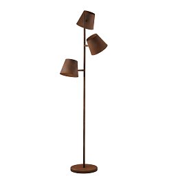 Obrázek pro produkt Stojací lampa Piantana Colt, rezavá, 3 x E27, 51 x 165 cm - FANEUROPE