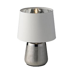 Obrázek pro produkt Stolní lampa Lumetto Ecstasy, stříbrná/bílá, 1 x E14, 17 x 29 cm - FANEUROPE