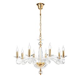 Obrázek pro produkt Závěsné svítidlo Epoque, zlaté, 8 x E14, 70 x 140 cm - FANEUROPE