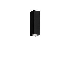 Obrázek pro produkt Stropní svítidlo Fluke, hranaté, černé, 1 x GU10, 6 x 6 x 20 cm - FANEUROPE