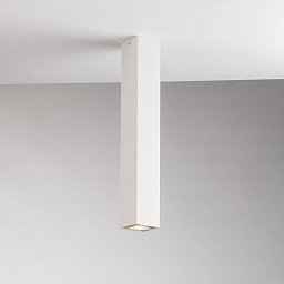 Obrázek pro produkt Stropní svítidlo Fluke, hranaté, bílé, 1 x GU10, 6 x 6 x 40 cm - FANEUROPE