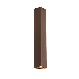 Obrázek pro produkt Stropní svítidlo Fluke, hranaté, corten, 1 x GU10, 6 x 6 x 40 cm - FANEUROPE