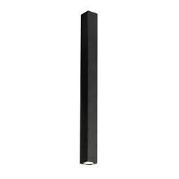 Obrázek pro produkt Stropní svítidlo Fluke, hranaté, černé, 1 x GU10, 6 x 6 x 75 cm - FANEUROPE