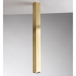 Obrázek pro produkt Stropní svítidlo Fluke, hranaté, zlaté, 1 x GU10, 6 x 6 x 75 cm - FANEUROPE