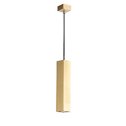 Obrázek pro produkt Závěsné svítidlo Fluke, hranaté, zlaté, 1 x GU10, 6 x 6 x 30 cm - FANEUROPE