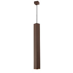 Obrázek pro produkt Závěsné svítidlo Fluke, hranaté, corten, 1 x GU10, 6 x 6 x 60 cm - FANEUROPE