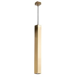 Obrázek pro produkt Závěsné svítidlo Fluke, hranaté, zlaté, 1 x GU10, 6 x 6 x 60 cm - FANEUROPE