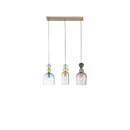 Obrázek pro produkt Závěsné svítidlo Gaudí 3 x E14, sklo, 62 x 235,5 cm - FANEUROPE