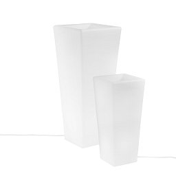 Obrázek pro produkt Světelná váza Geco, bílá, 1 x E27, IP65, 38 x 38 x 90 cm, kabel 250 cm - FANEUROPE