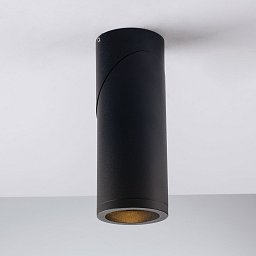 Obrázek pro produkt Stropní svítidlo Genesis, GU10, černé, průměr 6 cm, hloubka 15,5 cm - FANEUROPE