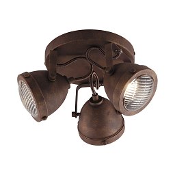 Obrázek pro produkt Stropní svítidlo Habana, rezavé, 3 x GU10, 30,5 x 20 x 15,5 cm - FANEUROPE