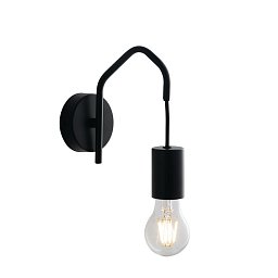 Obrázek pro produkt Nástěnné svítidlo Habitat, černé, 1 x E27, 8 x 18 x 17,5 cm - FANEUROPE