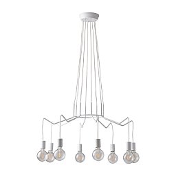 Obrázek pro produkt Závěsné svítidlo Habitat, bílé, 8 x E27, 85 x 120 cm - FANEUROPE