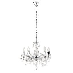 Obrázek pro produkt Závěsné svítidlo Houston, průhledné, 5 x E14, 44 x 120 cm - FANEUROPE