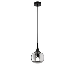 Obrázek pro produkt Závěsné svítidlo Jaipur, kouřové (fumé)/černé, 1 x E14, 17 x 17 x 150 cm - FANEUROPE