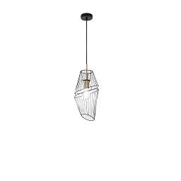 Obrázek pro produkt Závěsné svítidlo Kiko, černá/zlatá, 1 x E27, 20 x 20 x 150 cm - FANEUROPE