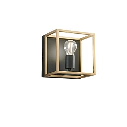 Obrázek pro produkt Nástěnné svítidlo Kimera, černá/zlatá, 1 x E27, 20 x 20 x 22,5 cm - FANEUROPE